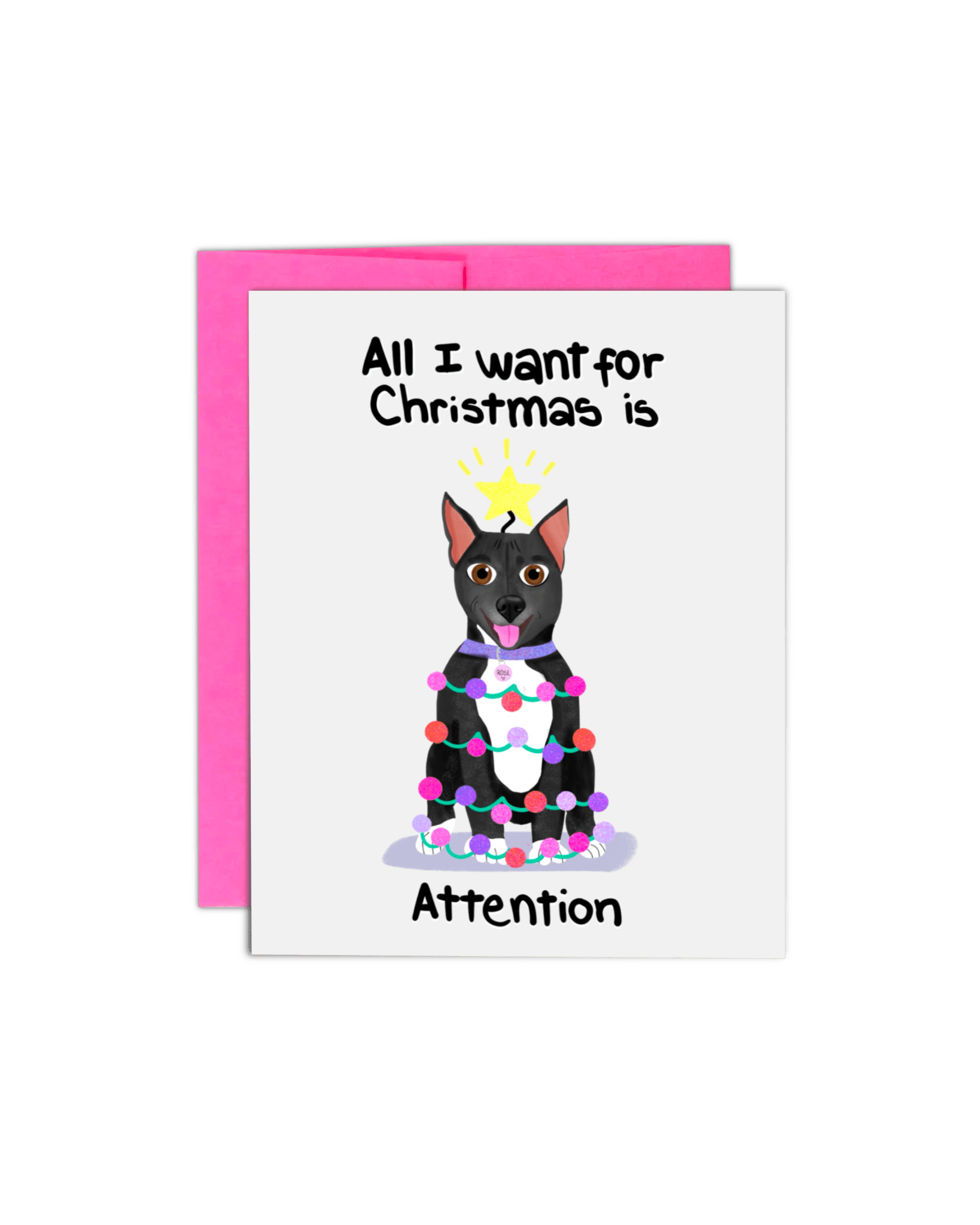 Attention Seeker Christmas Card - Giordanelli Art
