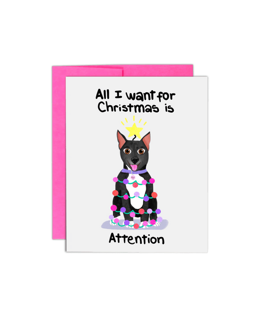 Attention Seeker Christmas Card - Giordanelli Art