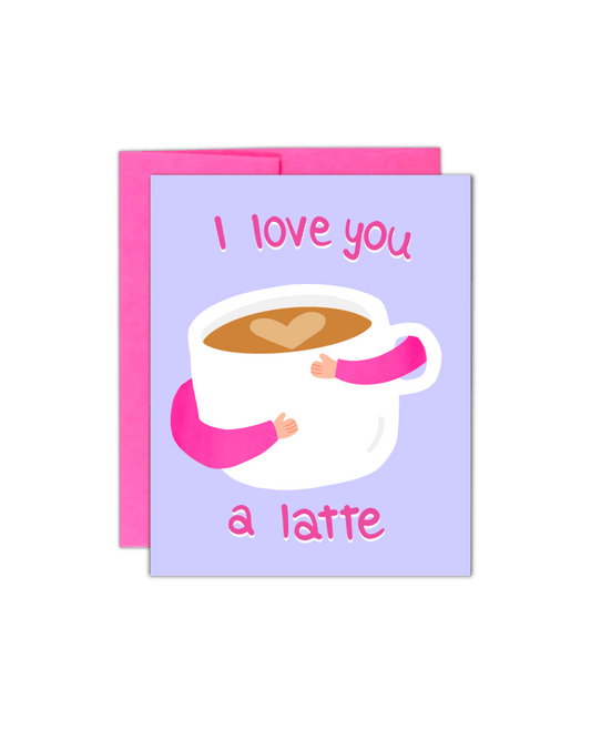 I Love You a Latte Card - Giordanelli Art